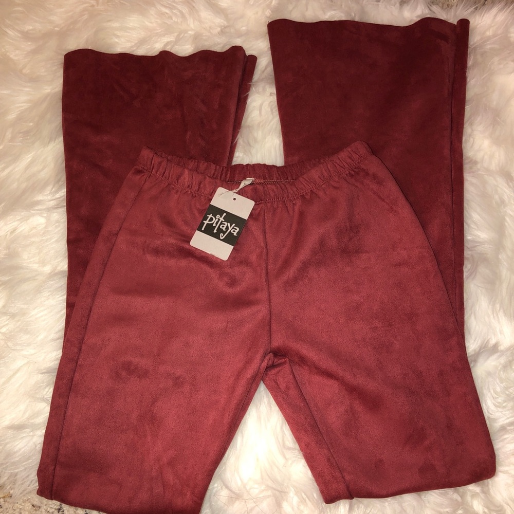Sole Mio Pataya Suede High Waist Flare Pant